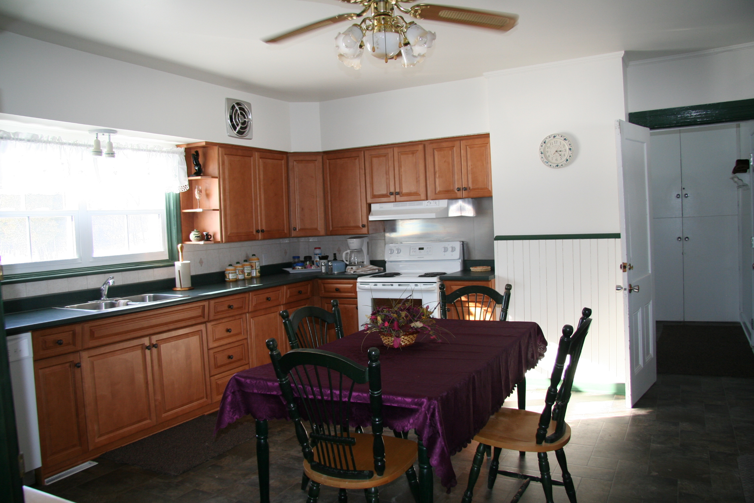 Kitchen view of the Guest House
