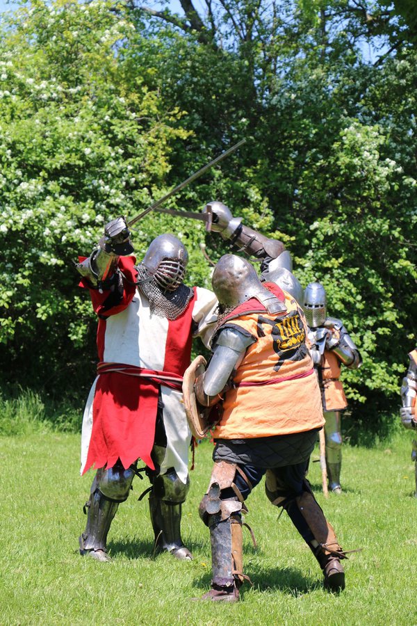 medieval knights in combat
