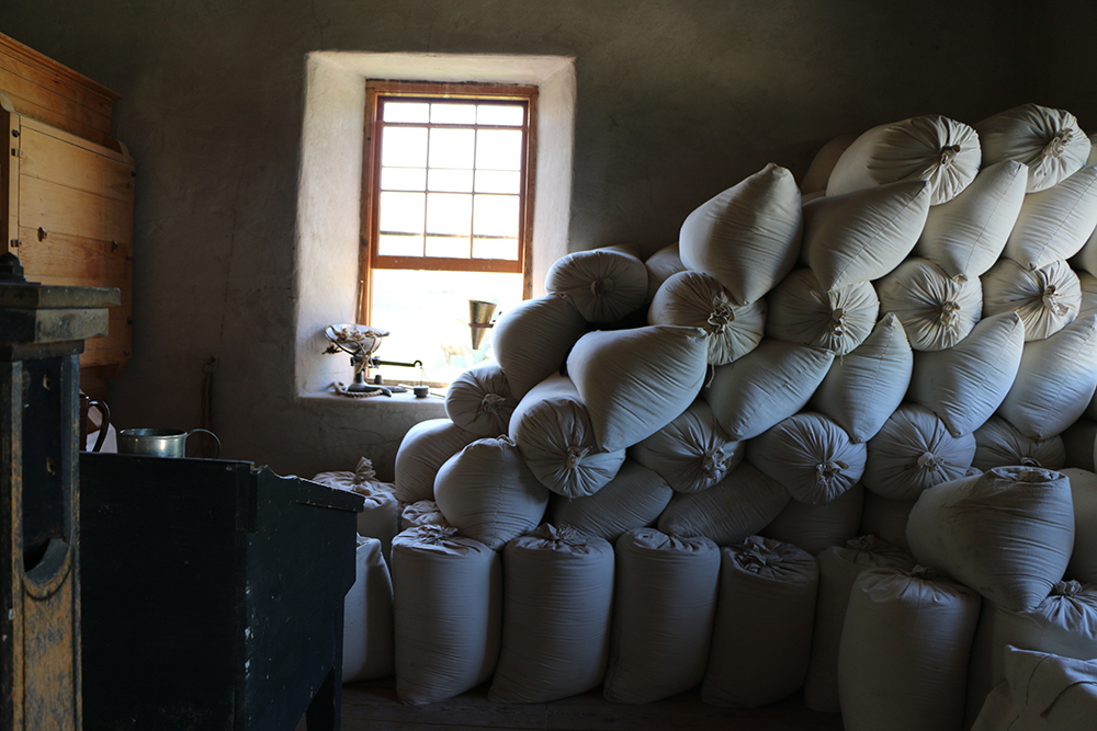 milled flour at the village