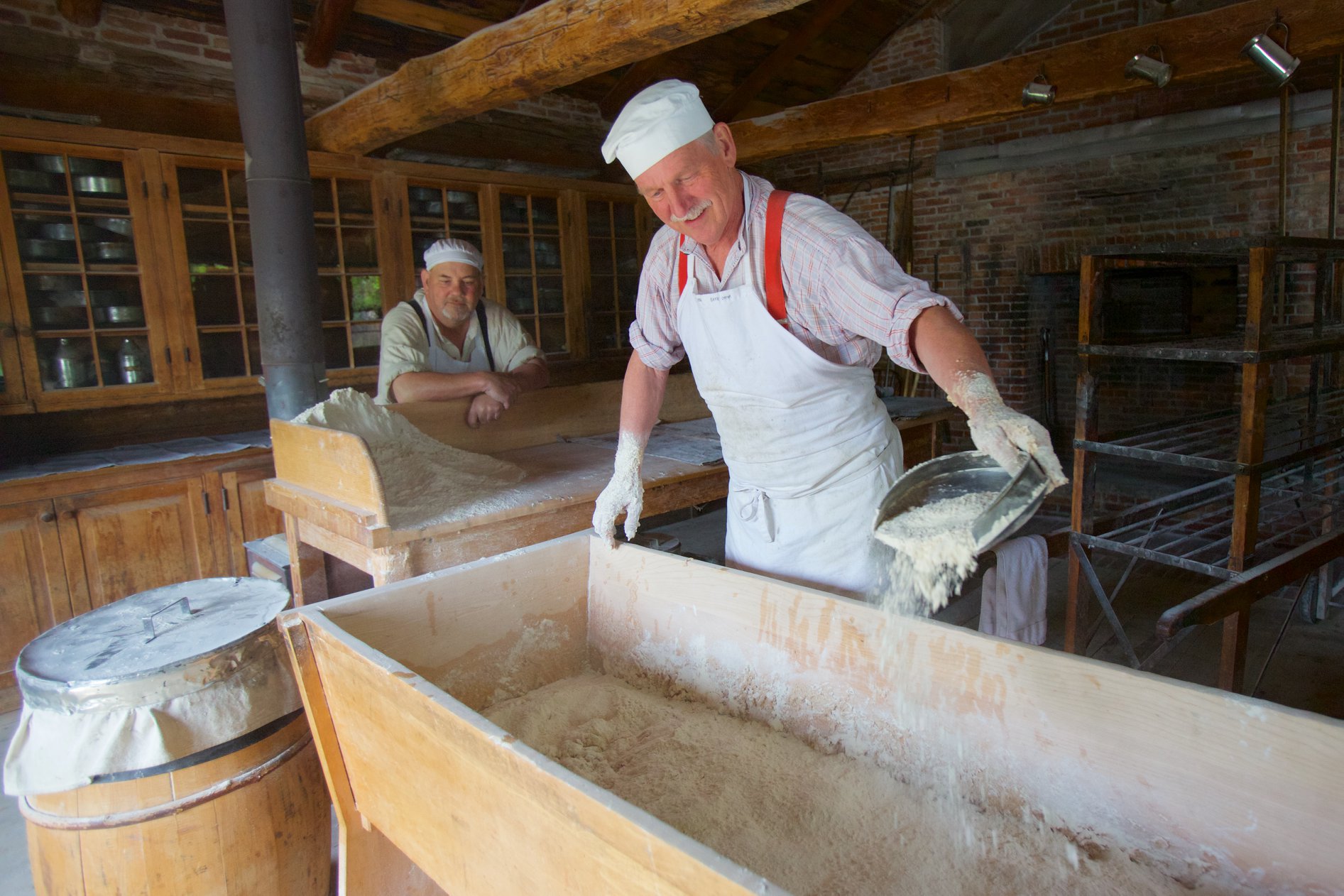 Bakers at Upper Canada Village making bread